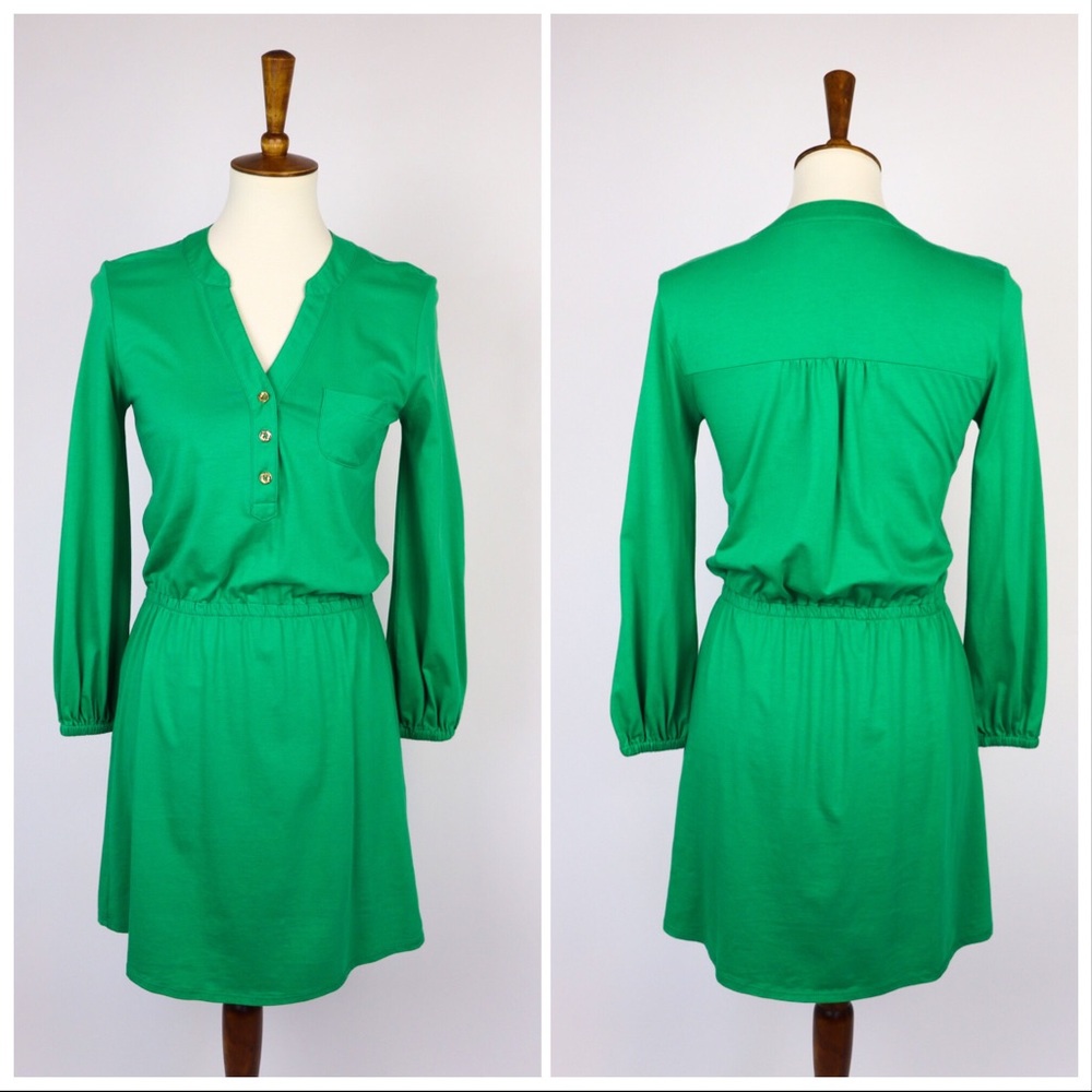 Lily Pulitzer Green Dress Long Sleeved XS
